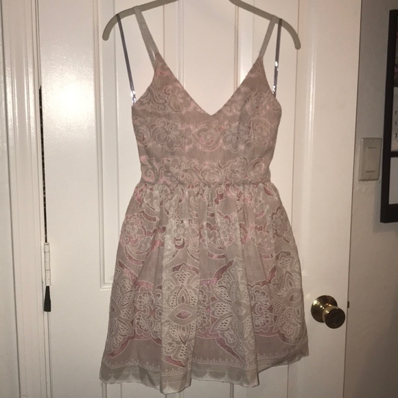 Pink Brocade dress - Picture 1 of 6